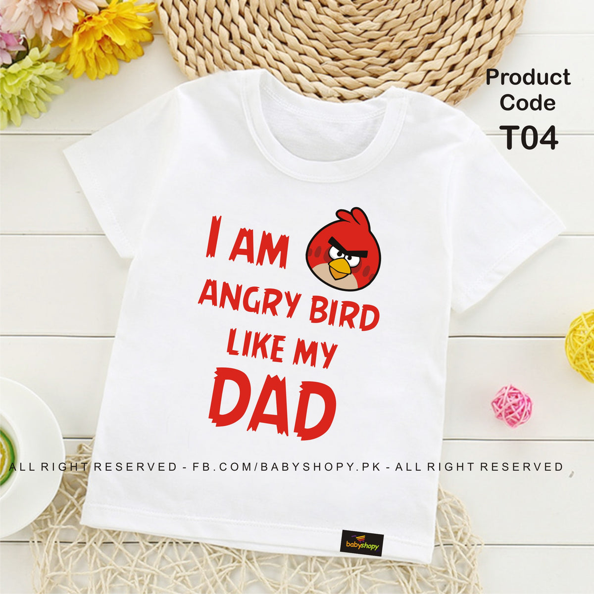 i am angry bird like my dad baby t shirt