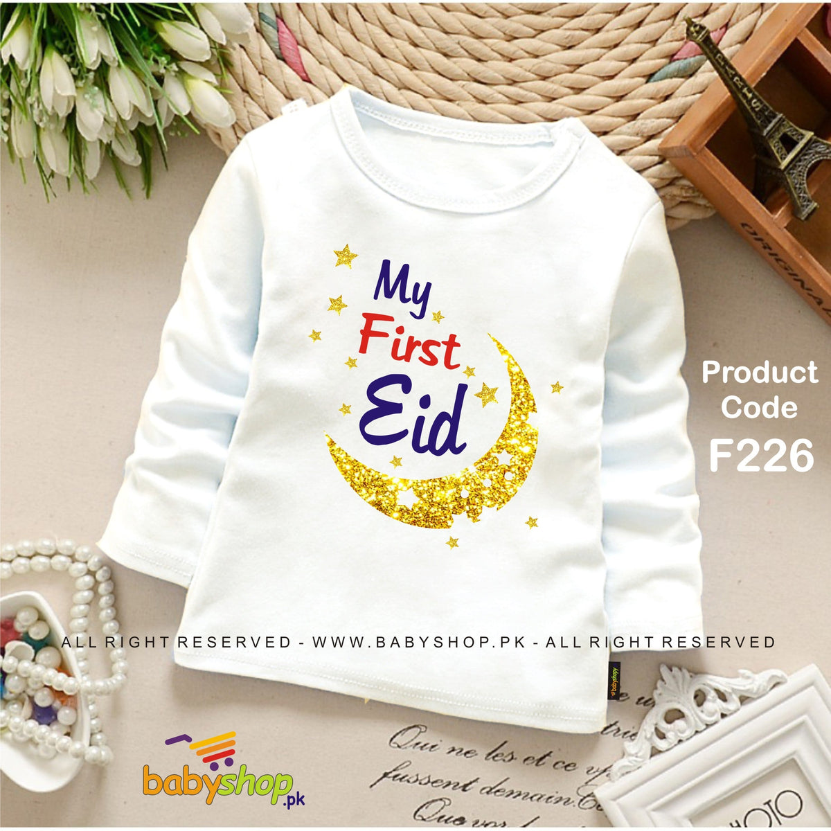 my first eid baby shirt full sleeves