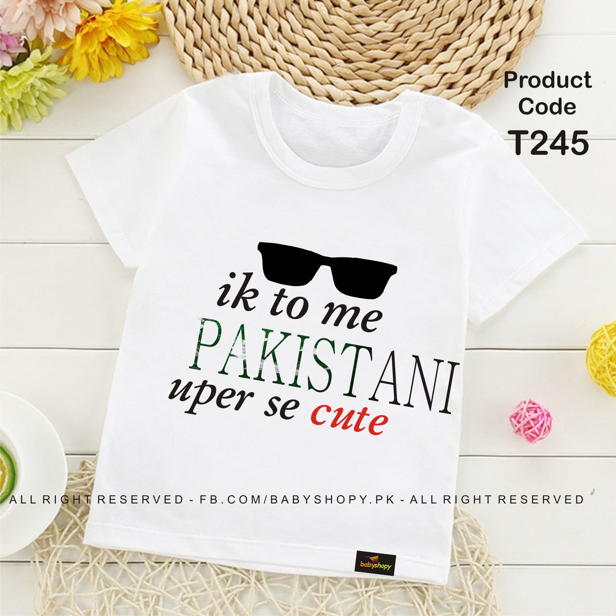 ik to me pakistani uper sy cute baby t shirt