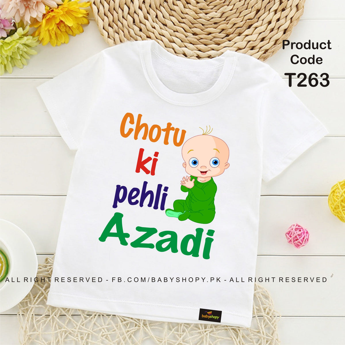 chotu ki pehli azadi baby t shirt