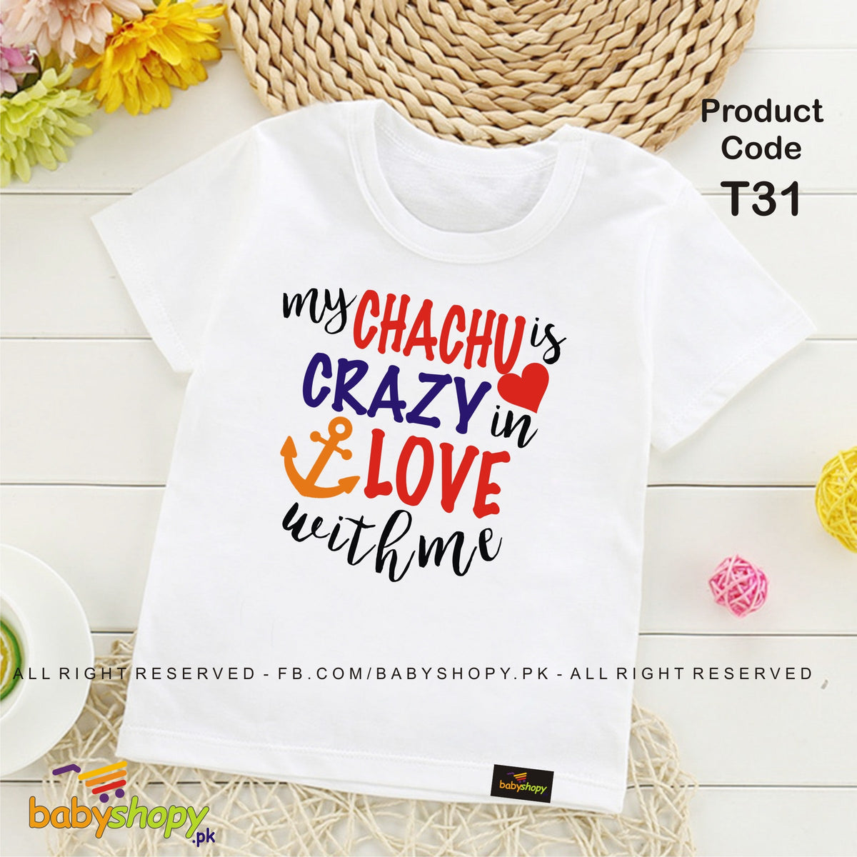 My CHACHU is CRAZY in Love with me baby t shirt