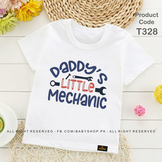 daddy's mechanic baby tshirt