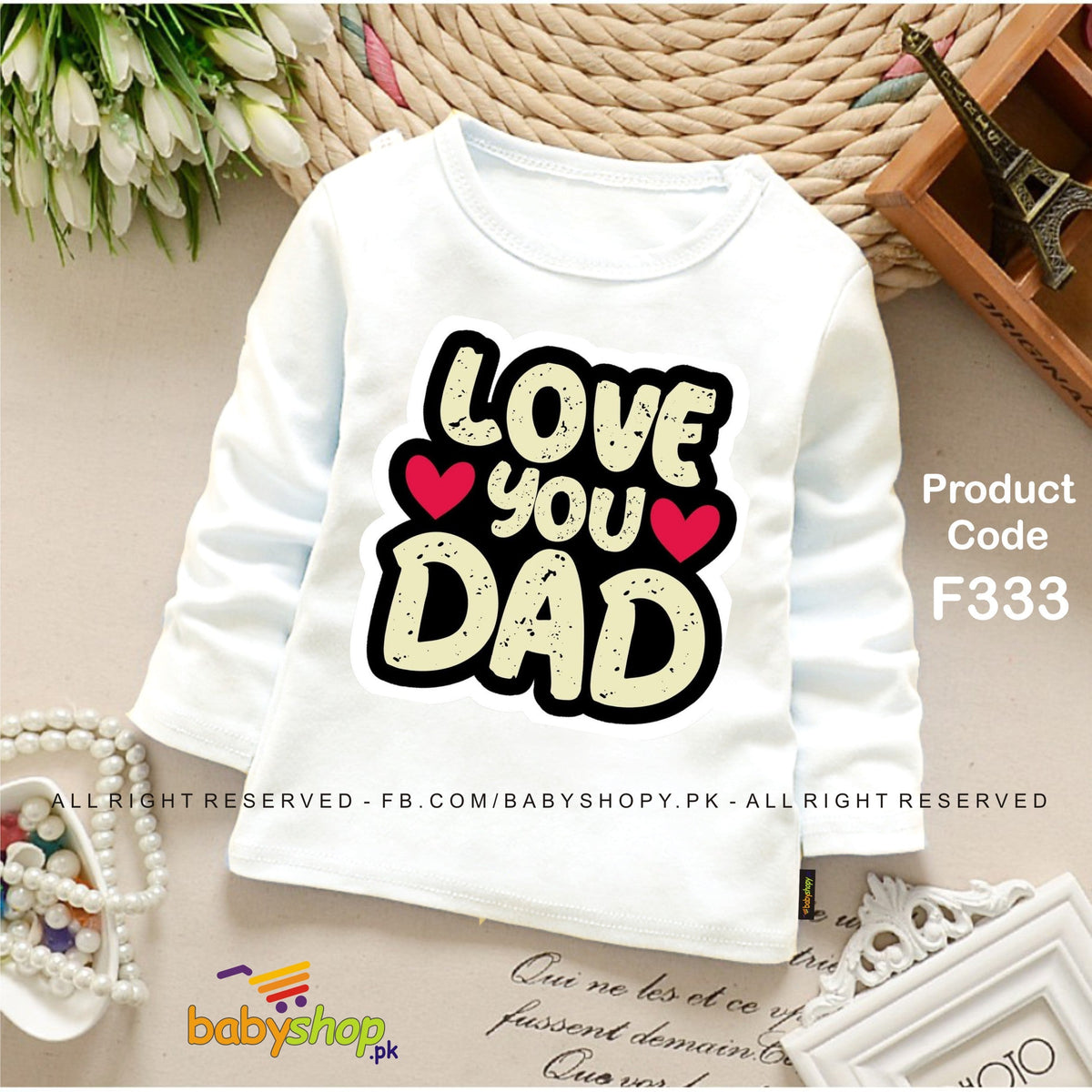 LOVE YOU DAD baby shirt