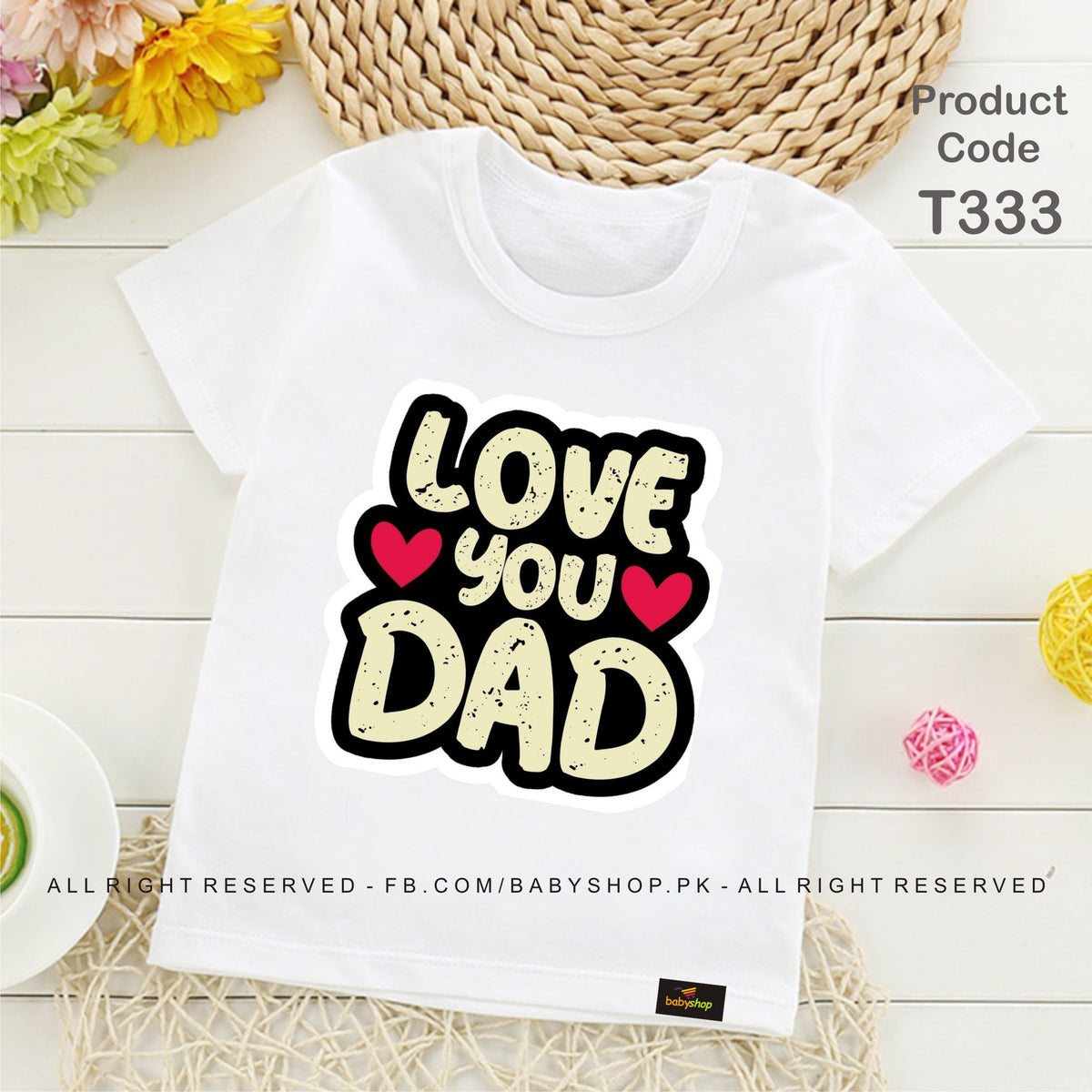 love you DAD baby tshirt