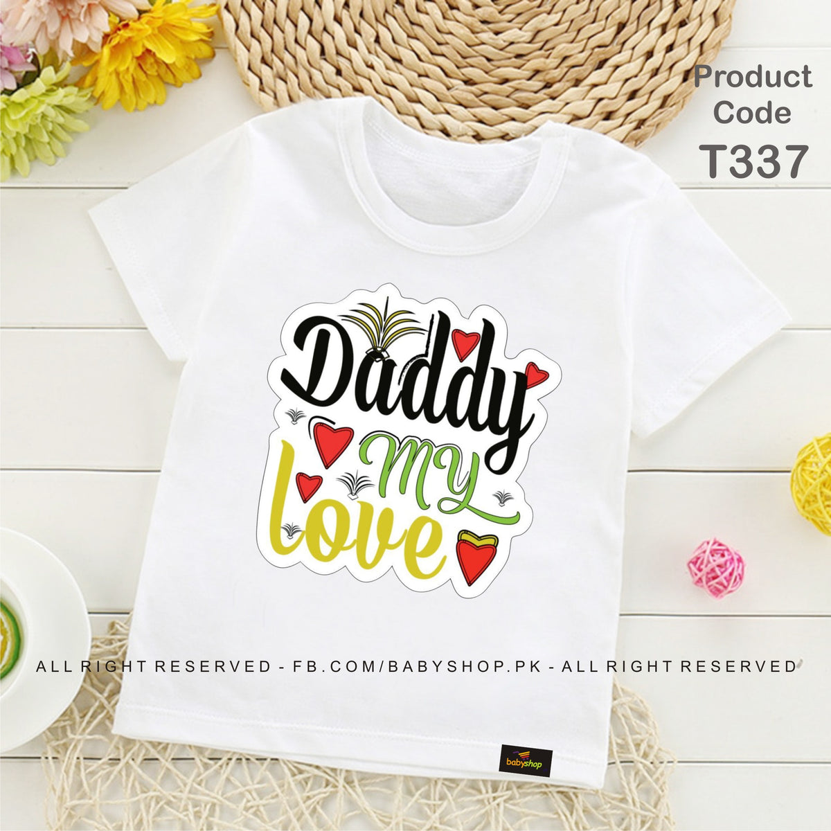 daddy my love baby tshirt