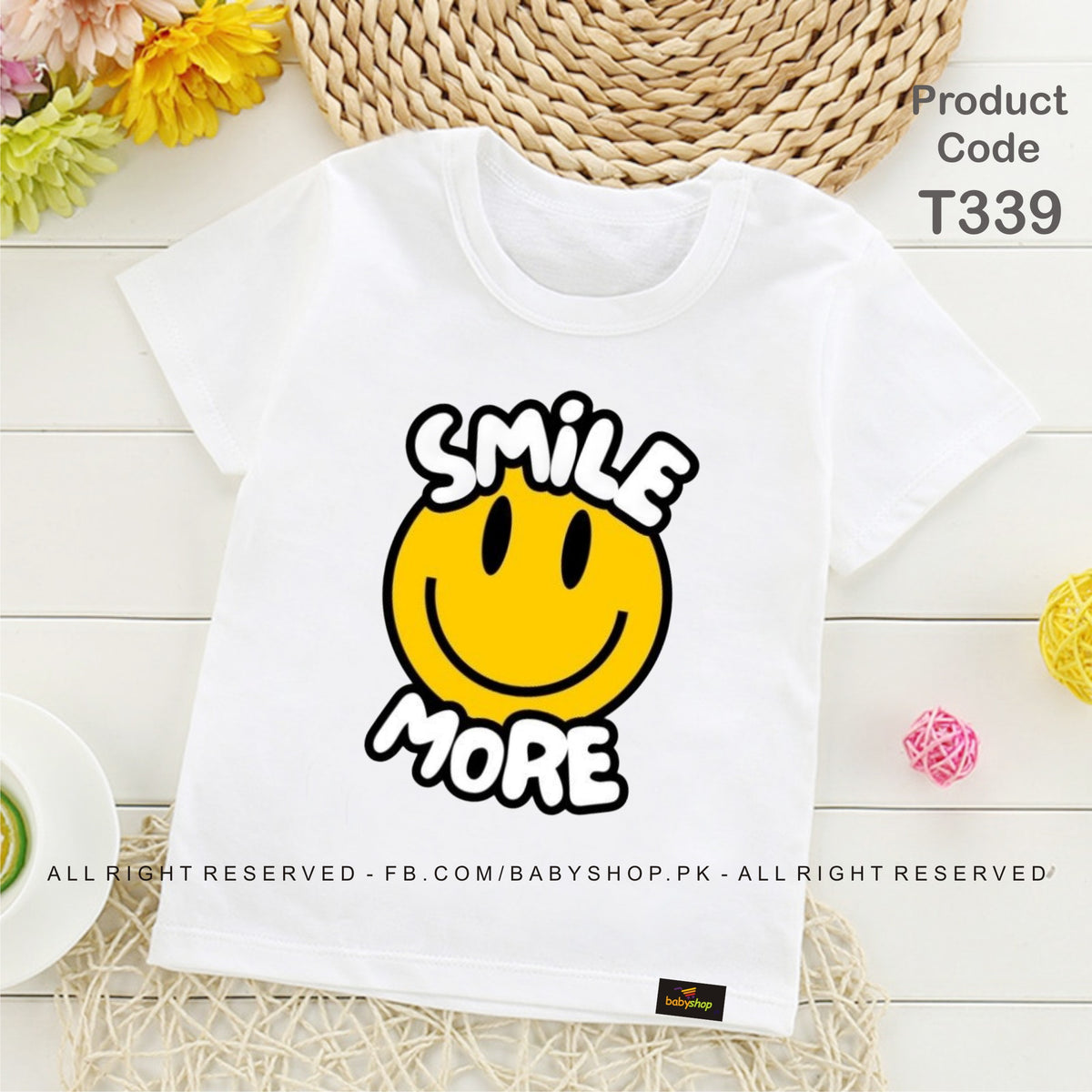 smile more baby tshirit