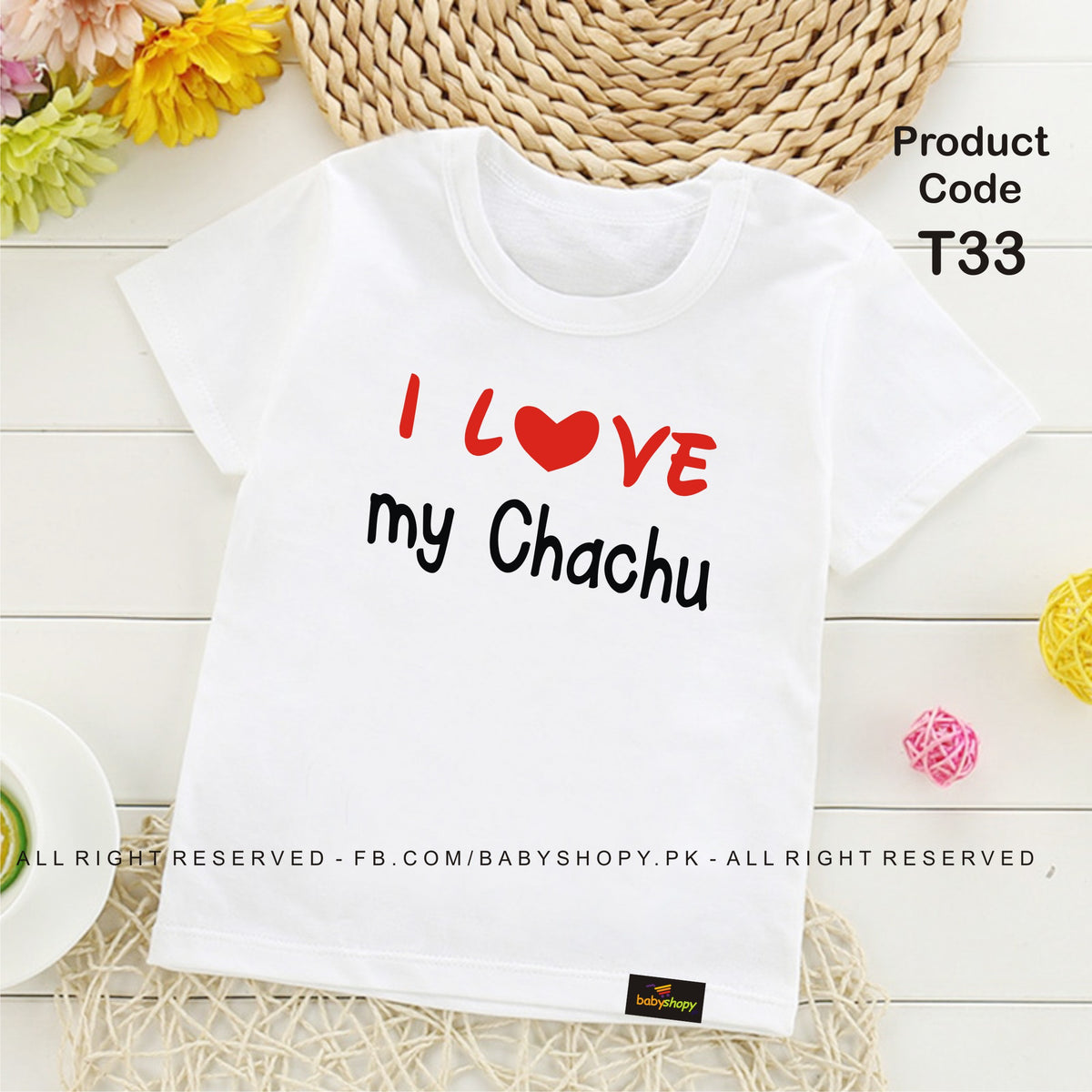 I Love my Chachu baby t shirt