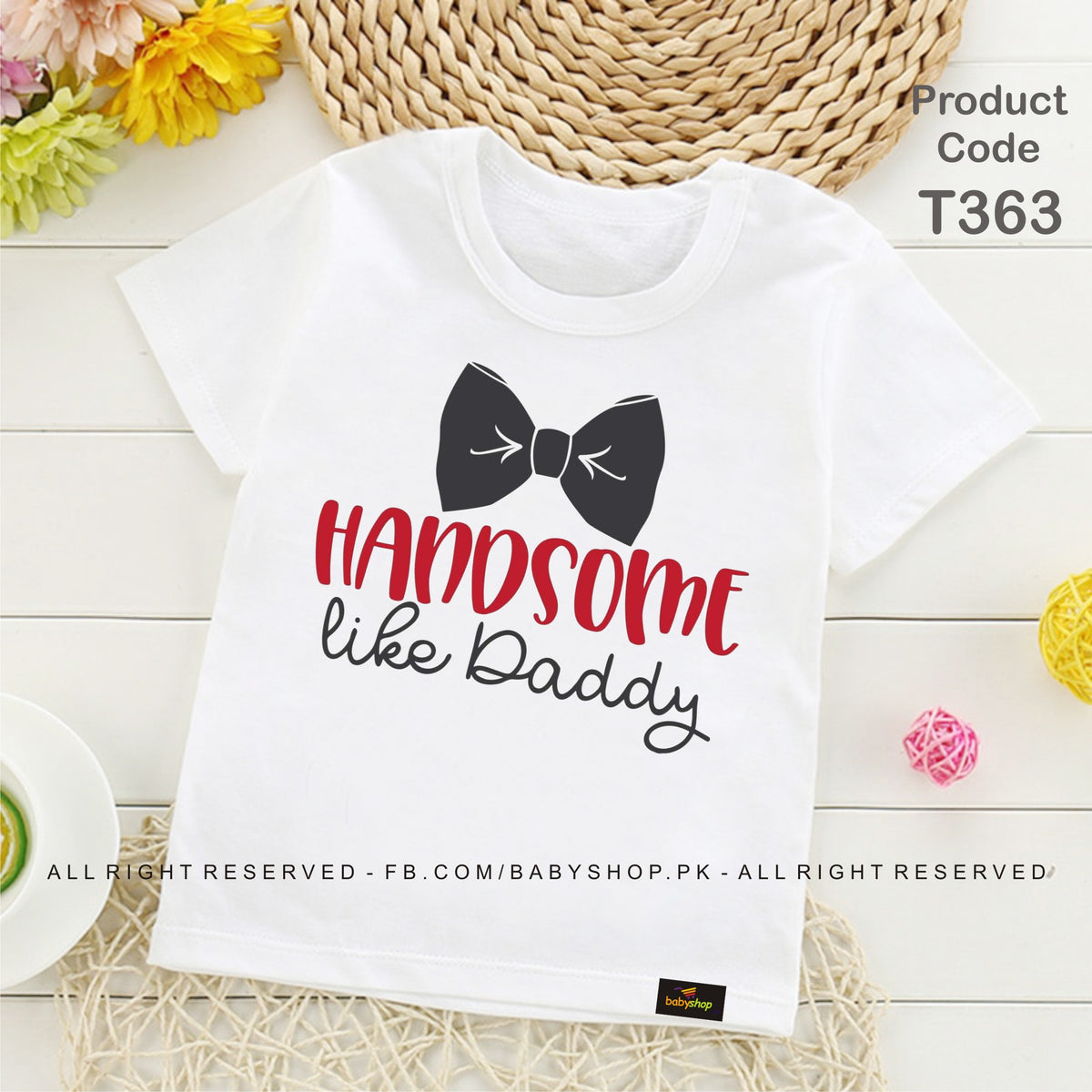 handsome like daddy  baby tshirt