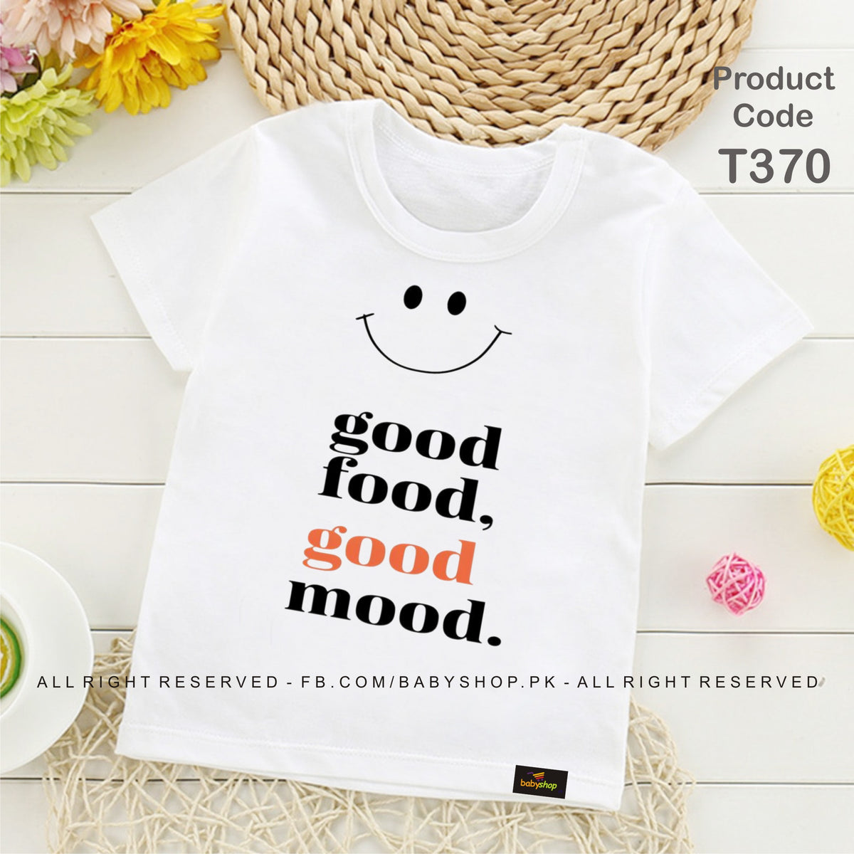 good food good mood baby tshirt