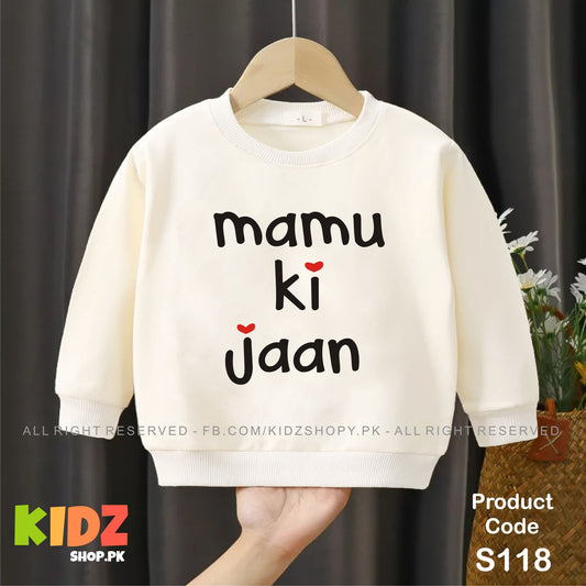 mamu ki jaan baby sweat shirt