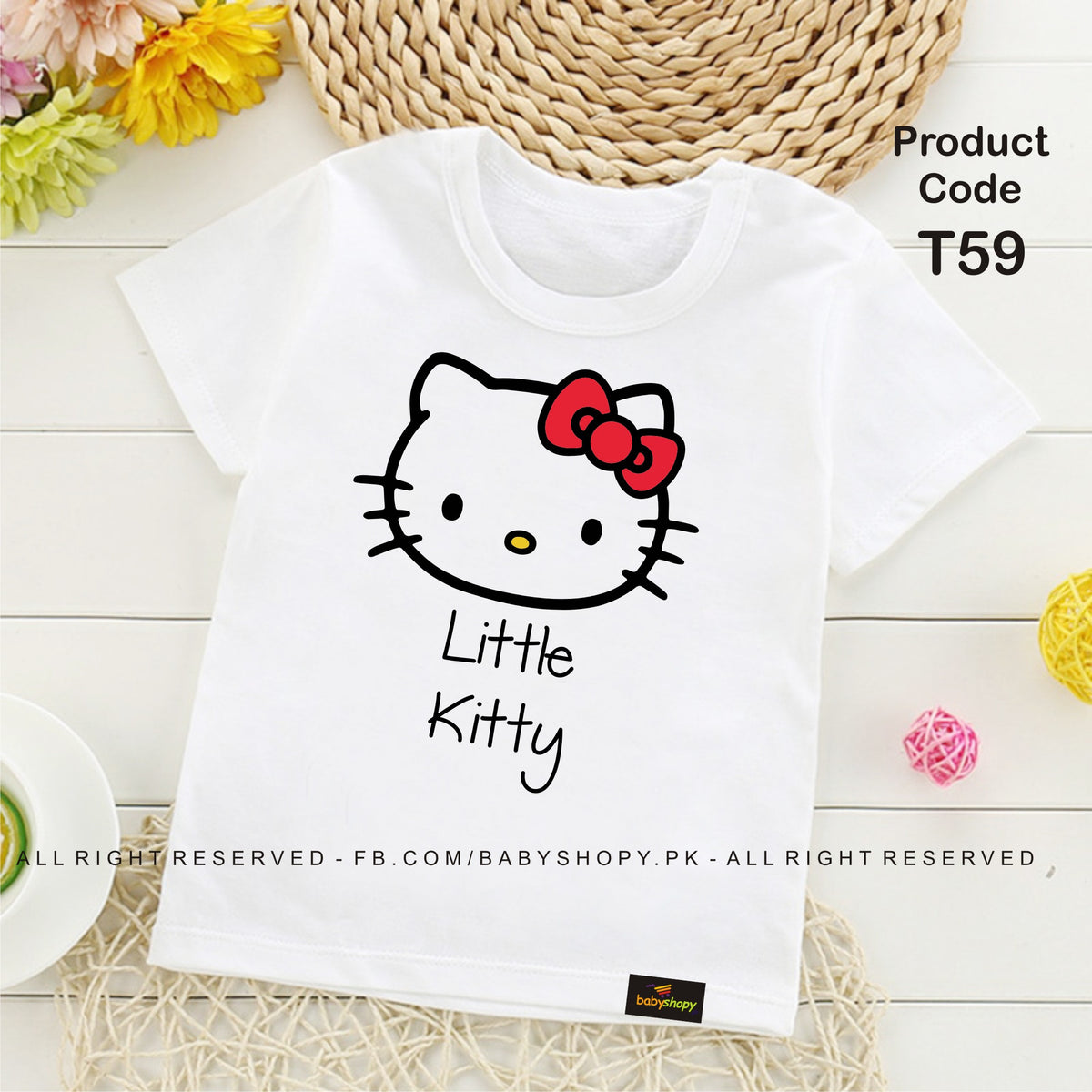 Little Kitty  baby t shirt