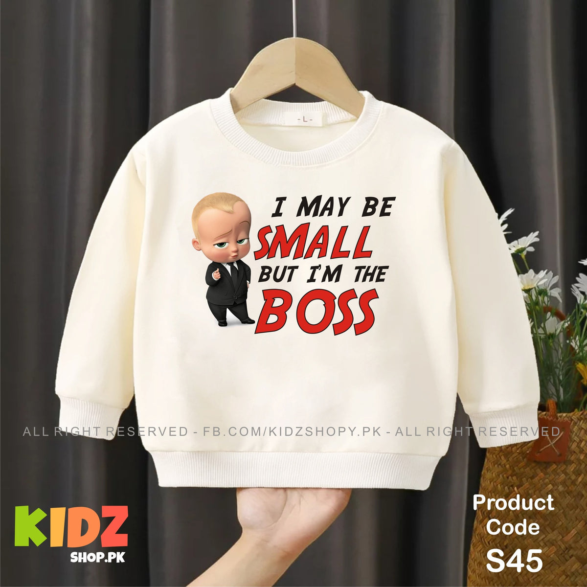 I may Small but im the Boss baby sweat shirt