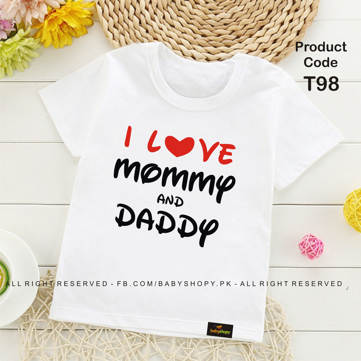 I LOVE mommy AND DADDY baby t shirt