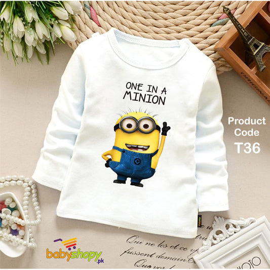 ONE IN MINION BABY SHIRT FULL SLEEVS
