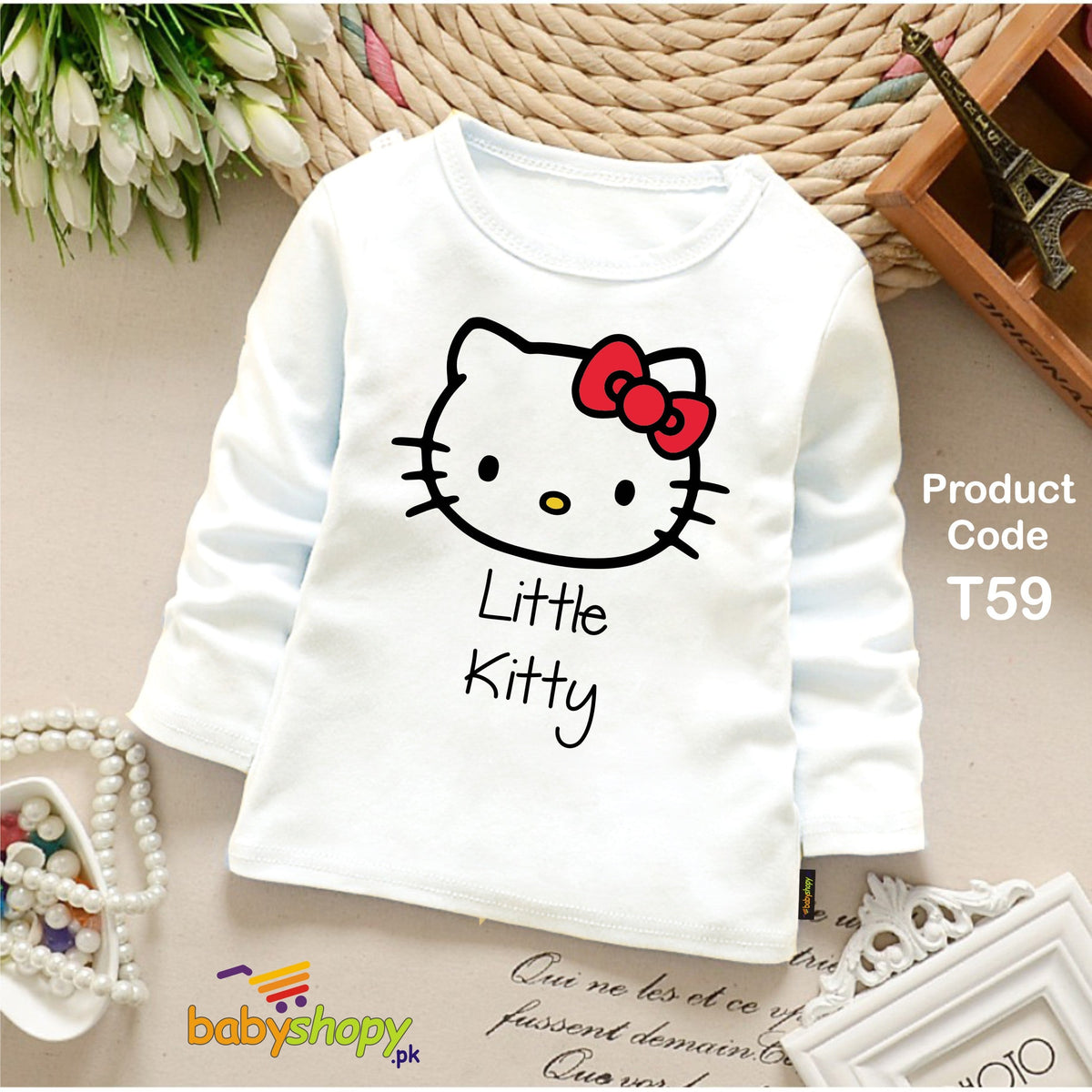 LITTLE KITTY BABY SHIRT FULL SLEEVS